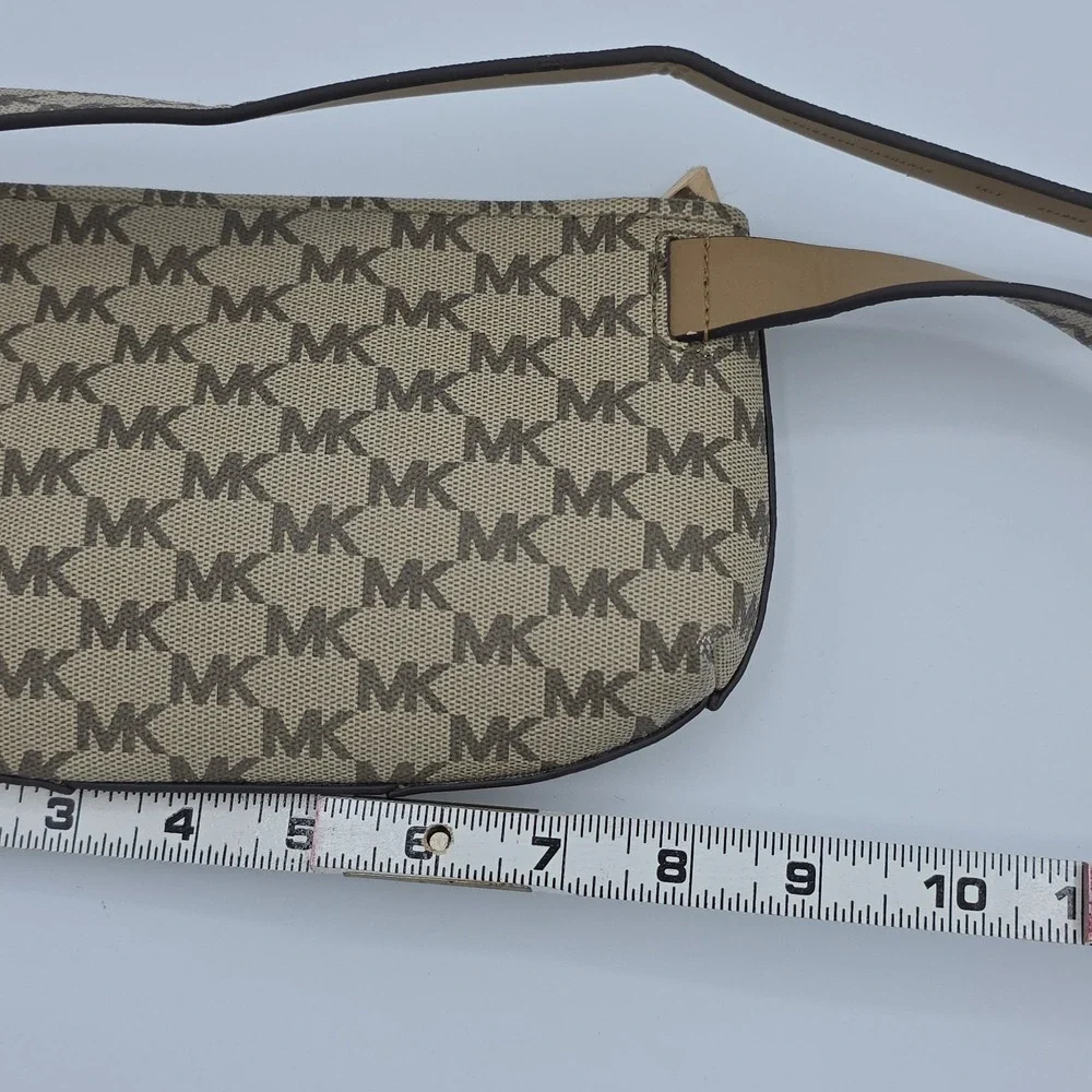 Michael Kors Crossbody Bag Womens L/XL Brown Monogram MK Logo Synthetic‎ Purse